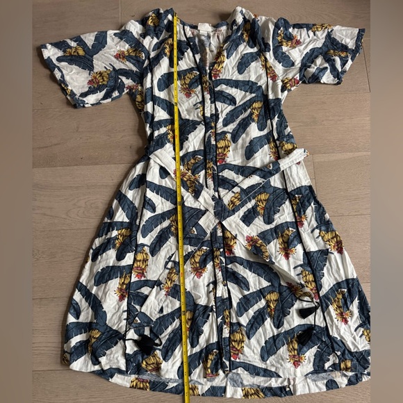 H&M+ Desmond & Dempsey Kaftan Linen Blend
Tropical Midi Dress Size L - Picture 8 of 12